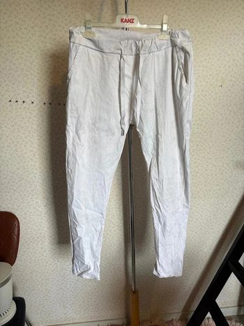 Pantalon blanc et doré taille unique made in italy