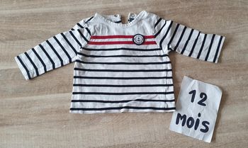 Maillot t-shirt manches longues 12mois garçon 74cm