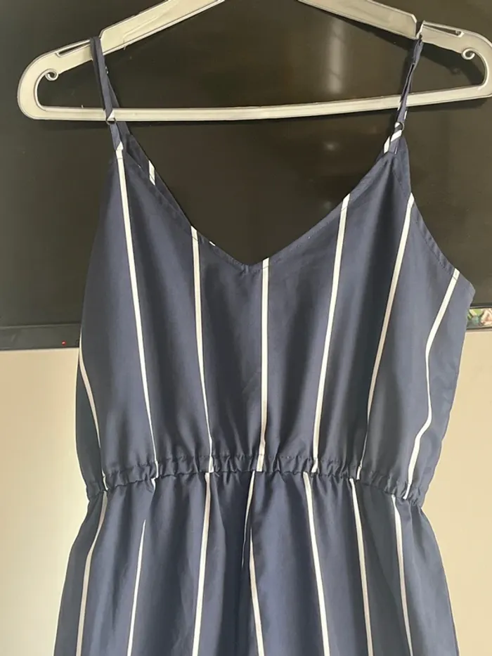 Combinaison rayer bleu et blanc - photo numéro 3