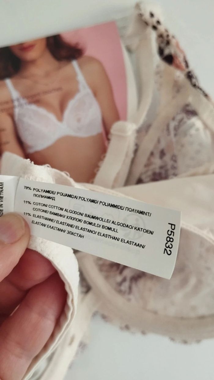 Soutien gorge Playtex taille 90c prune crème corail - photo numéro 12