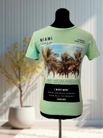 T-shirt vert amande Surf USA - Name It 11/12 ans