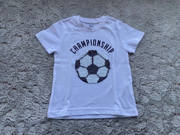 T shirt à sequins ballons de foot 3 ans - photo numéro 4