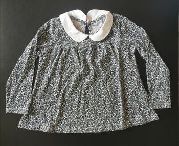 Tee shirt " floral col claudine" Monoprix _ 4 ans