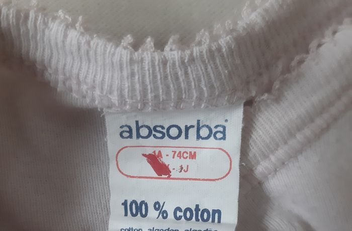 lot de 2 bodies manches longues fille - chien - bébé jean spirit - absorba - 12 mois - photo numéro 4