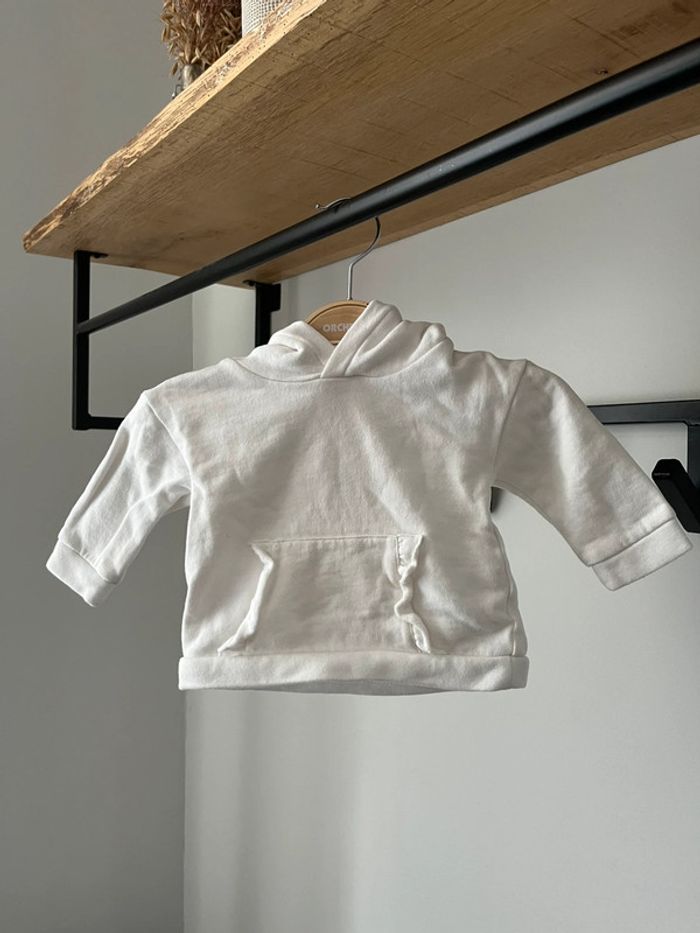 Sweat blanc Kiabi 6 mois
