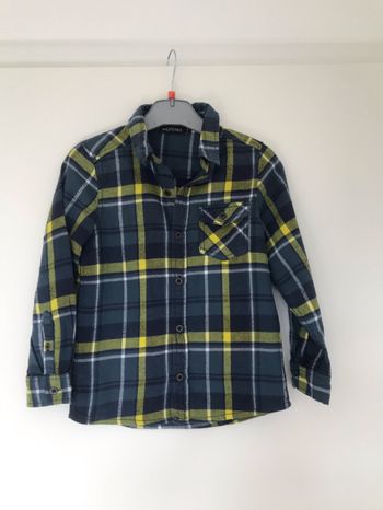 Chemise bleue et jaune  6 ans