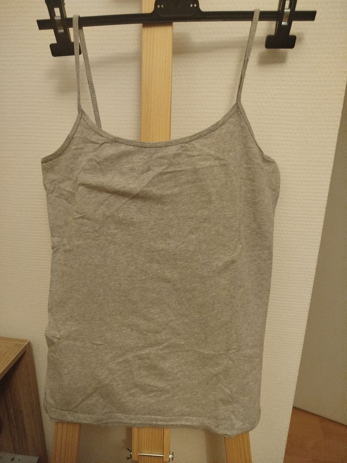 Débardeur femme gris clair