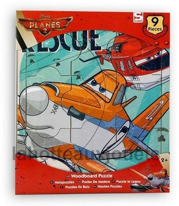 PUZZLE Planes en Bois 9 pièces 30x24cm