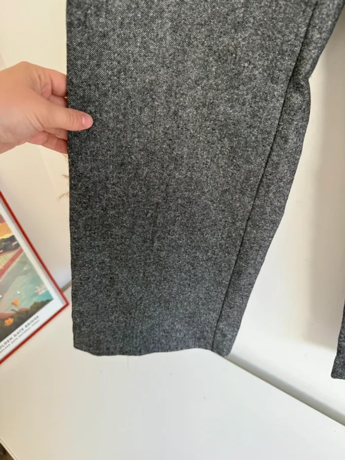 Pantalon Mango gris chiné - photo numéro 5
