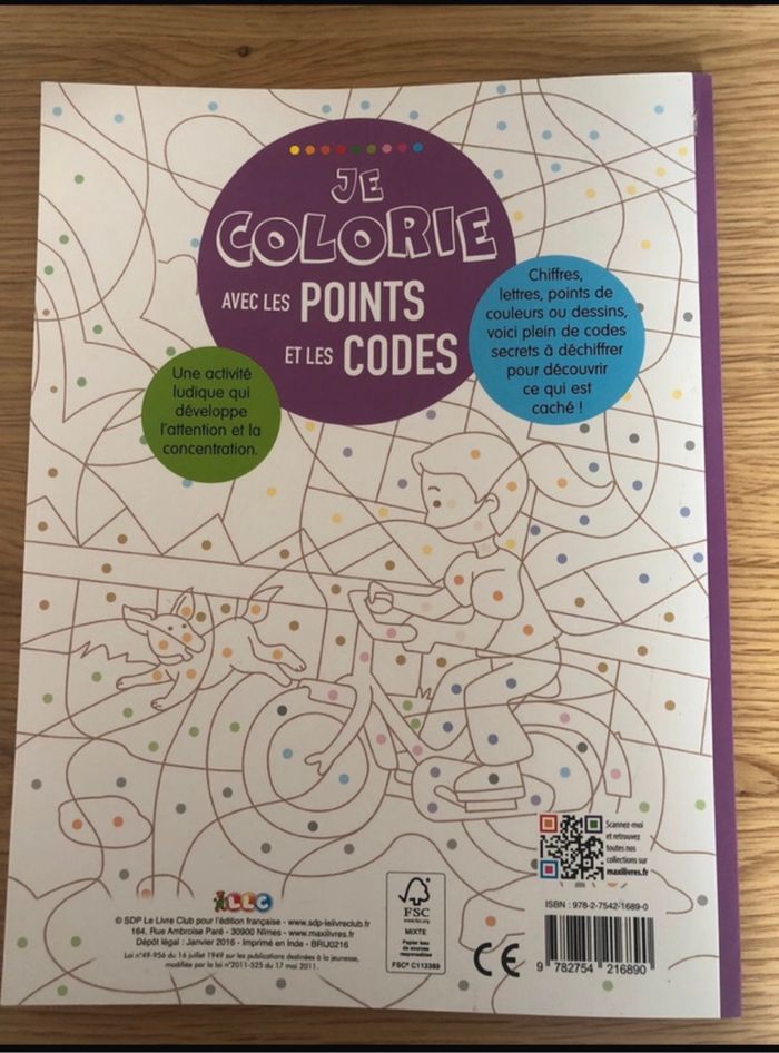 Livre Je colorie avec points et codes - photo numéro 2