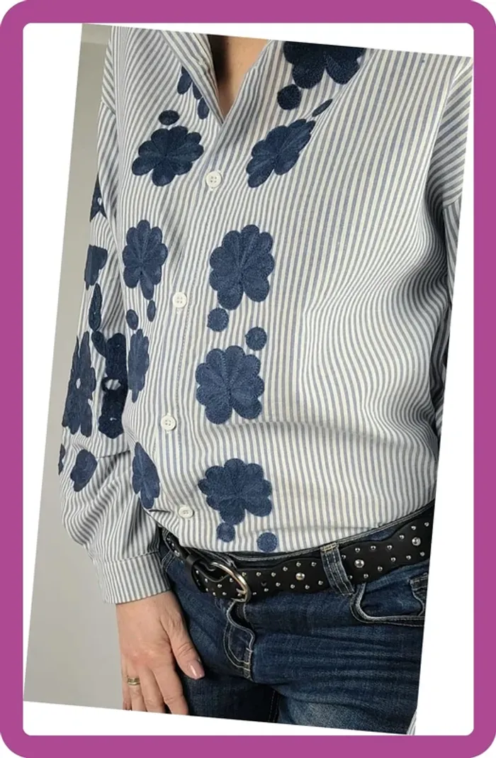 Chemise brodée, NEUVE avec étiquette - photo numéro 4