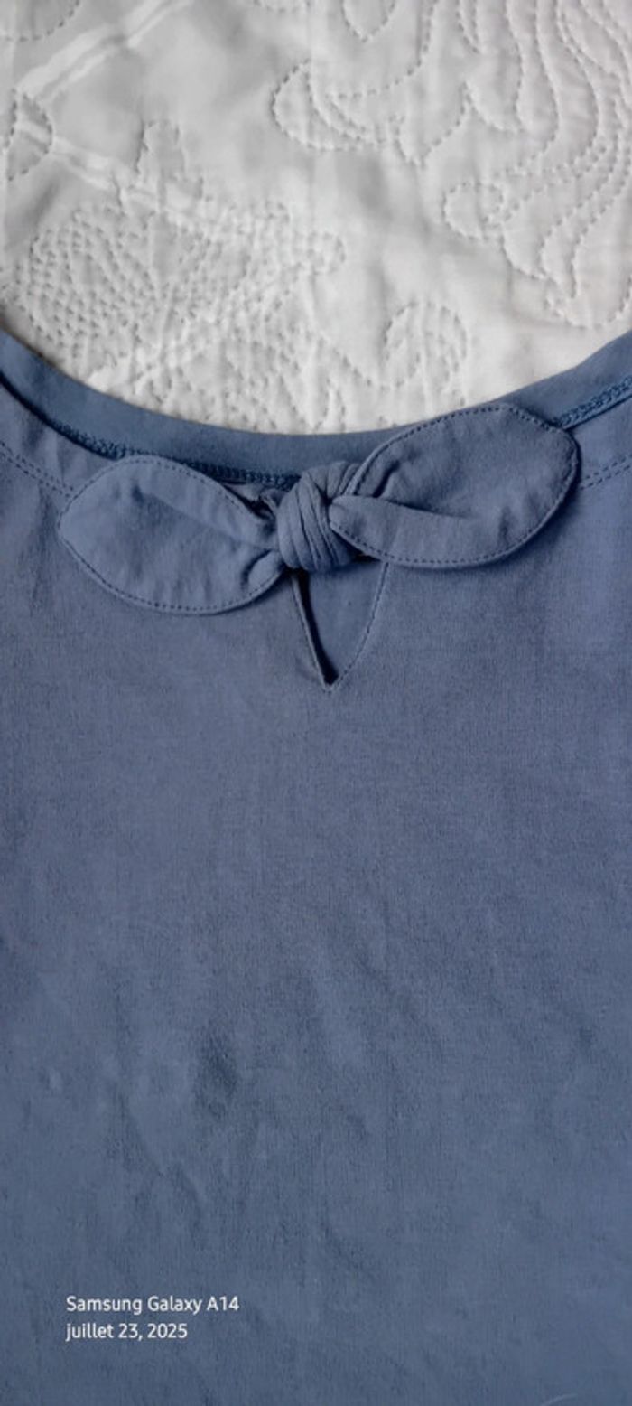 Haut manches longues col rond avec noeud bleu femme M vestino - photo numéro 17