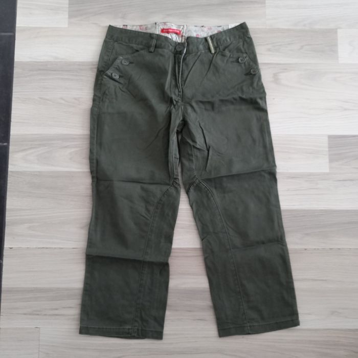 Pantacourt femme kaki Alain Manioukan taille 38