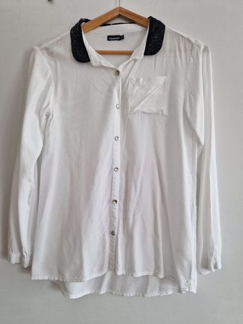 Chemisier fille blanc et strass 14 ans In extenso