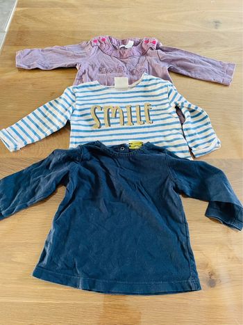 Haut fille lot de 3 taille 6 mois