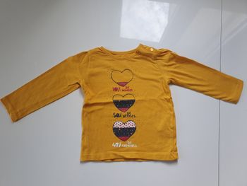 Tee-shirt manche longue Gémo 18 mois