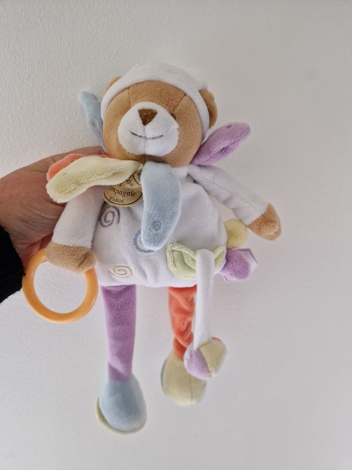 doudou Doudou et compagnie Ours Blanc activite DC1033 Arc en Ciel Eveil - photo numéro 4