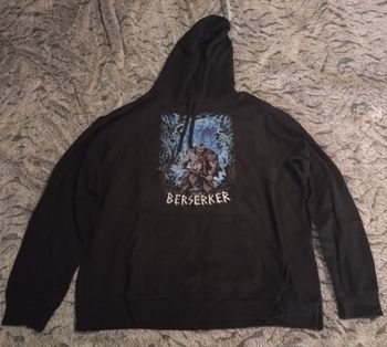 Sweat Shirt Ours Berserker Viking Noir/Bleu - Taille XL