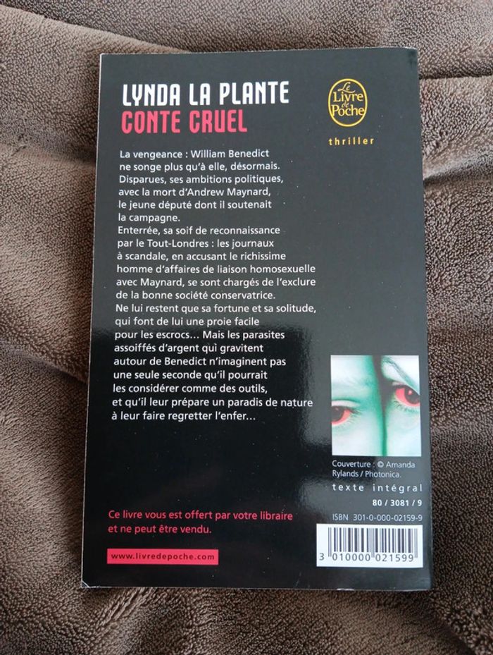 Livre Conte cruel de Lynda La Plante - photo numéro 2