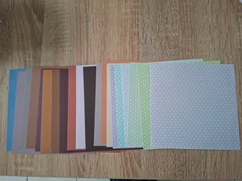 20 feuilles papier scrapbooking, 15 x 15 cm