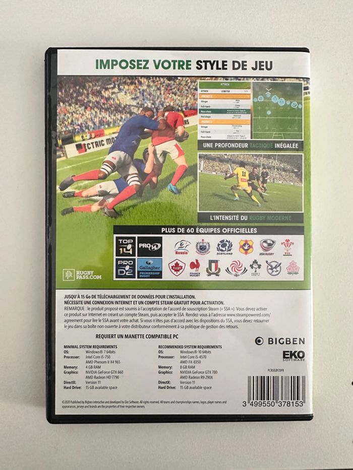 STEAM - Rugby20 pour PC - photo numéro 2