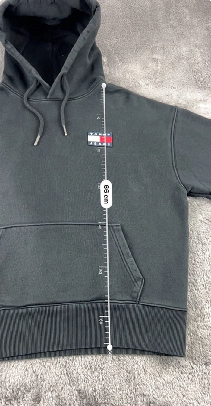Sweat à Capuche Tommy Hilfiger Jeans 100% coton Noir Taille M - photo numéro 3