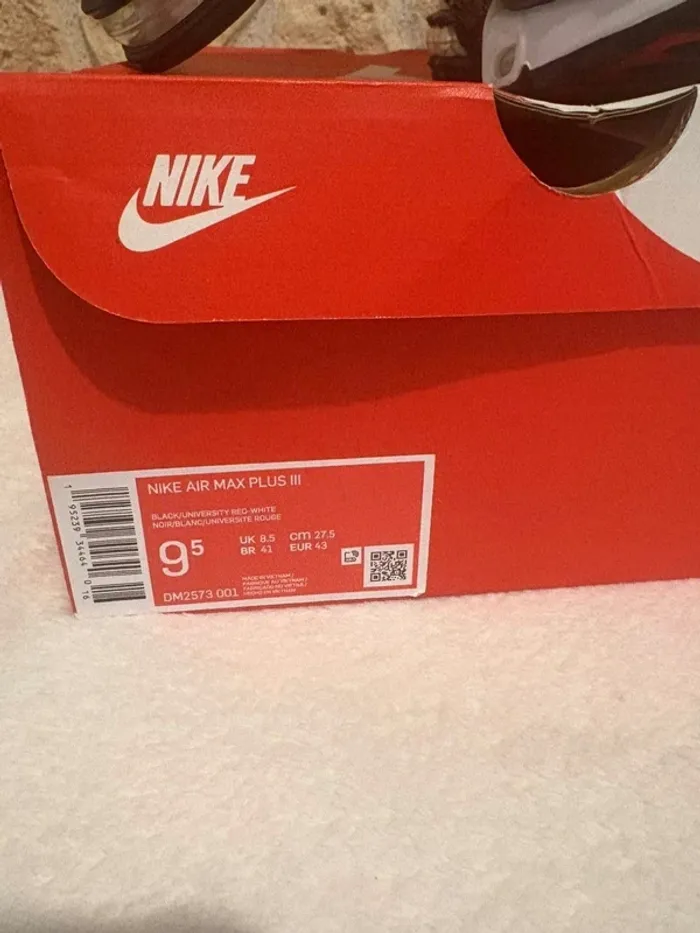 Nike Air Max Plus III – Noir, Blanc & Rouge – Édition Tuned Air – Taille 43 - photo numéro 5
