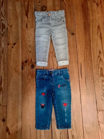 Lot de 2 jean pour bebe fille