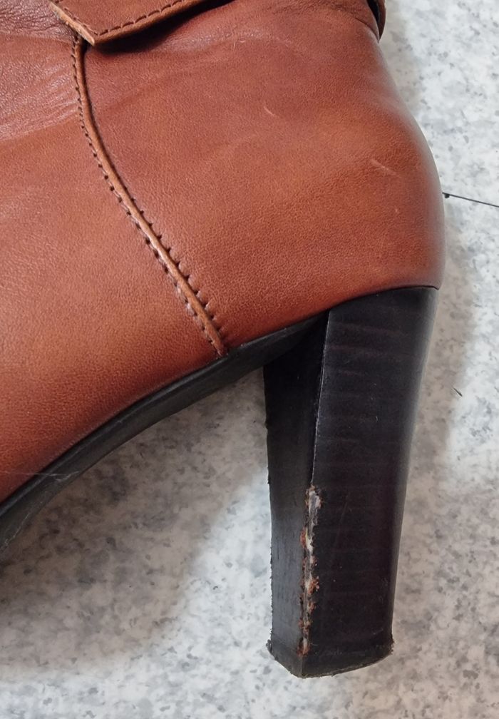 Bottines cuir camel - photo numéro 6