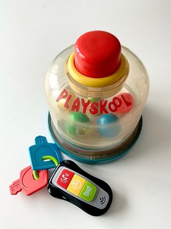 Toupie et clés de voiture 