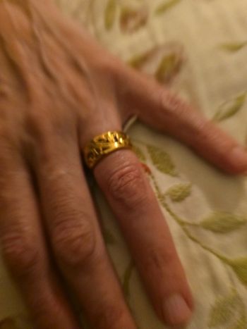 Bague plaque or taille 58