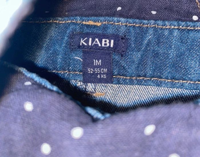 Robe en jeans bébé fille kiabi taille 1 mois - photo numéro 3