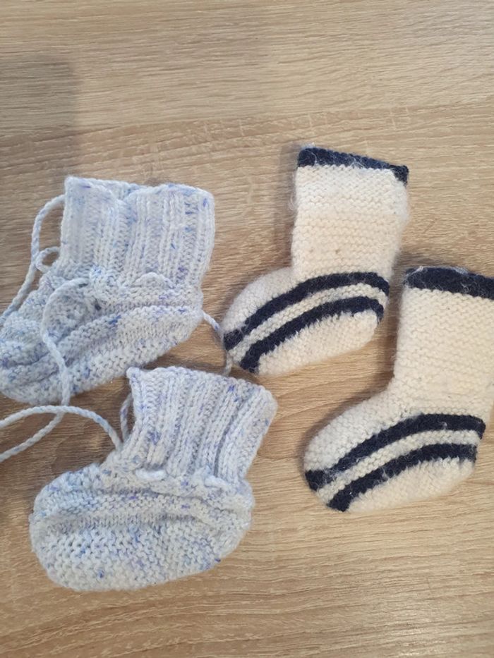 Chaussettes bébé naissance fait main