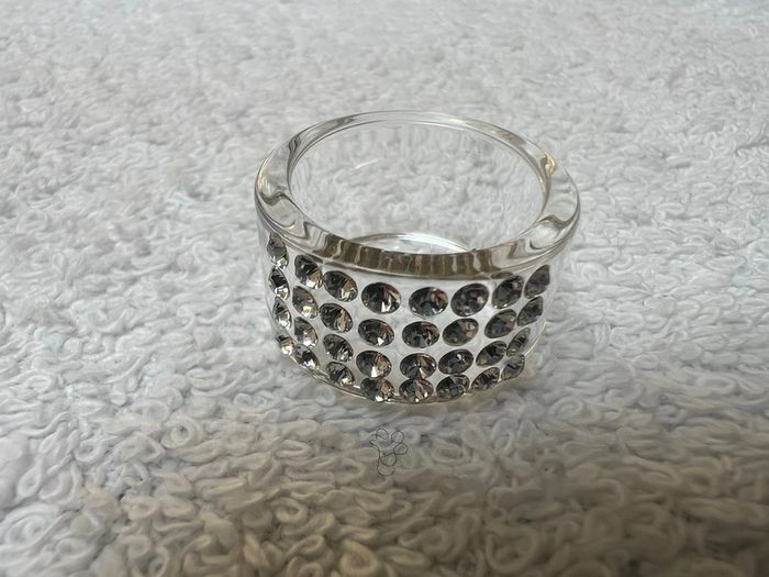 Bague en cristal cristaluna vera acrylique transparente swarovski neuf 100 109 00 - photo numéro 3