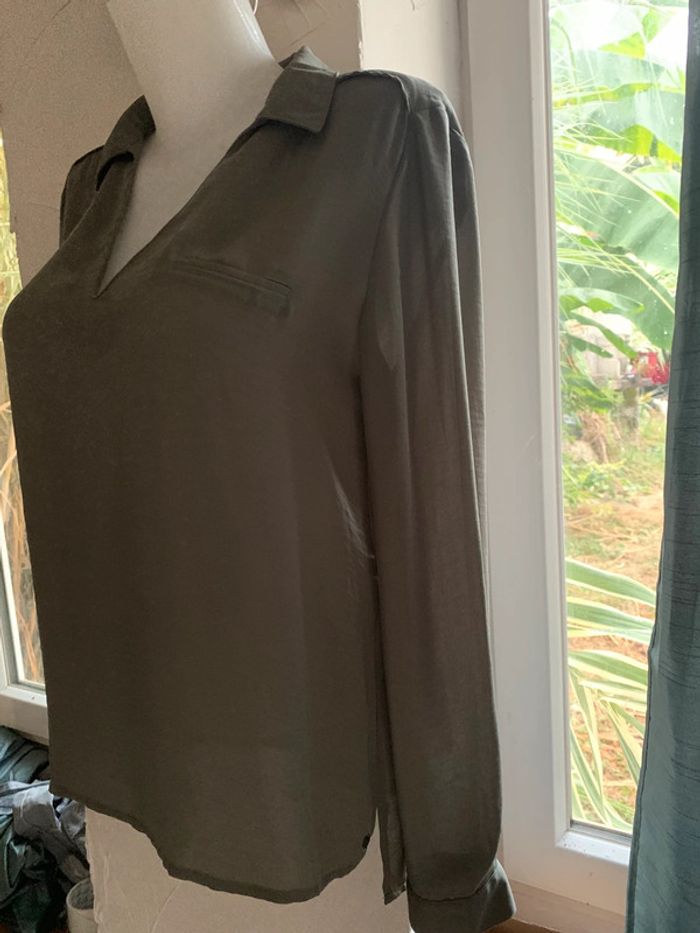 Blouse Bonobo kaki taille 38 manches longues - photo numéro 4