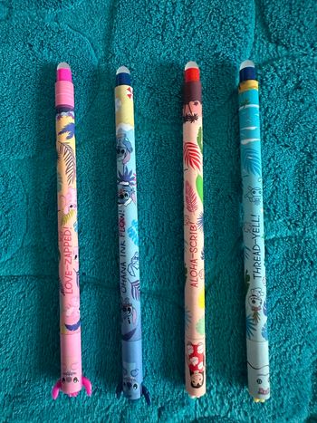 Lot de 4 stylos effacables Lilo et  Stitch