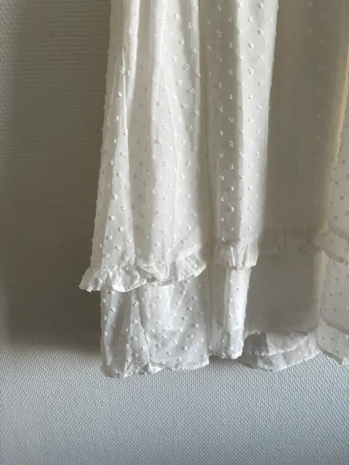 Robe blanche à volants - taille M - photo numéro 5