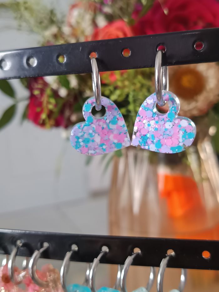 Boucles oreilles acier inoxydable - photo numéro 2