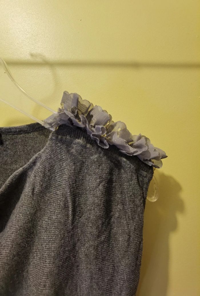 Tunique ou t-shirt long gris - photo numéro 4