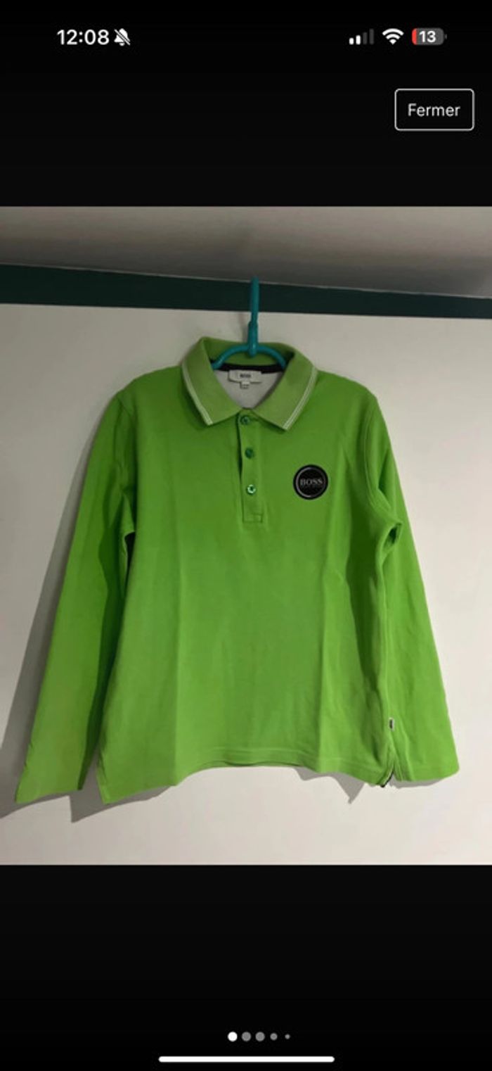 Polo manches longues Hugo Boss taille 10 ans 138cm