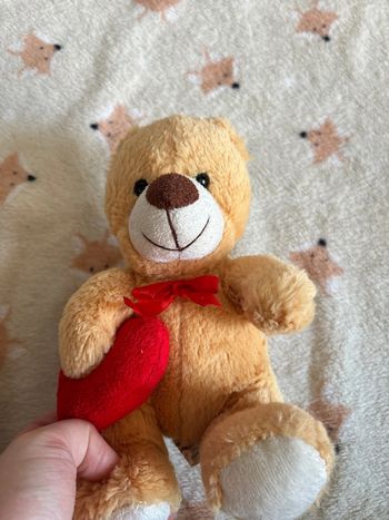 Petit ours en peluche avec cœur