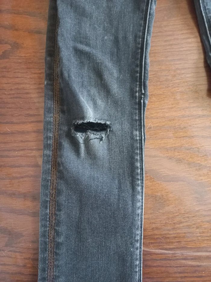 Jeans noir ikks slim fit 7-8ans - photo numéro 4