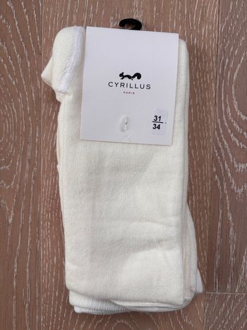 Collants fille Cyrillus pointure 31/34 blanc neuf étiquette