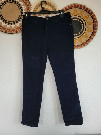 Pantalon velours bleu nuit taille 42