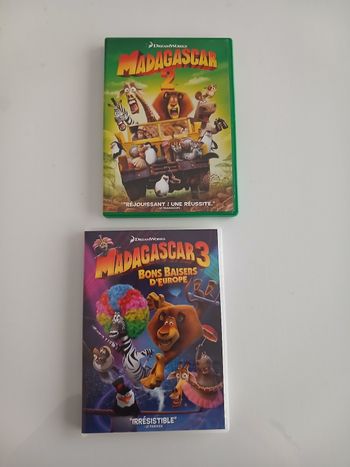 Lot 2 DVD Madagascar 2 & 3 