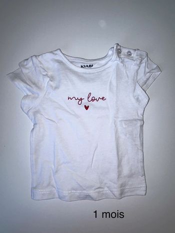 Tee shirt 1 mois