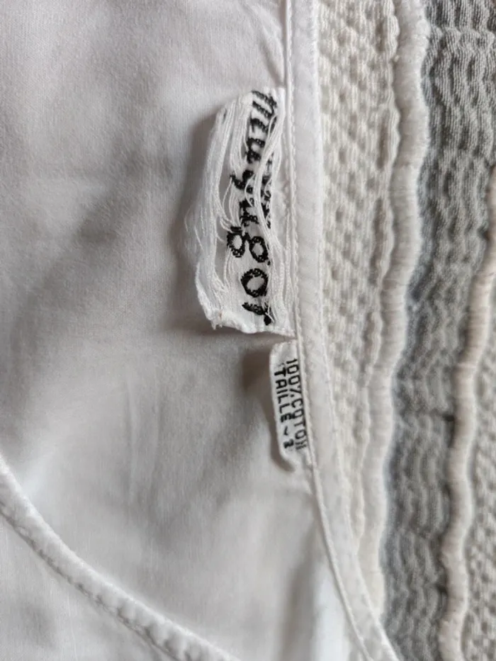 Blouse sans manches t.38 100% coton - photo numéro 3