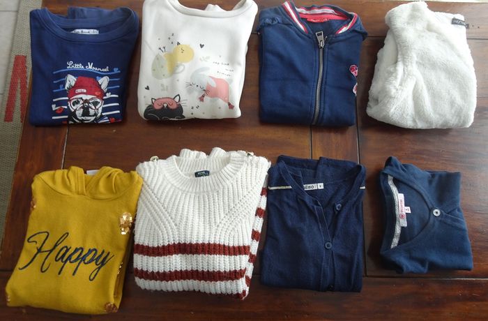Gros lot de vêtements Fille Automne / Hiver Taille 8 ans 28 pièces Lot 2 - photo numéro 4