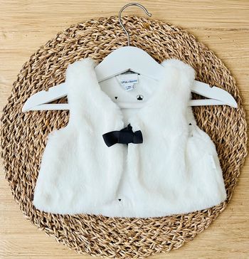 Gilet sans manches fourrure P’tit bisou