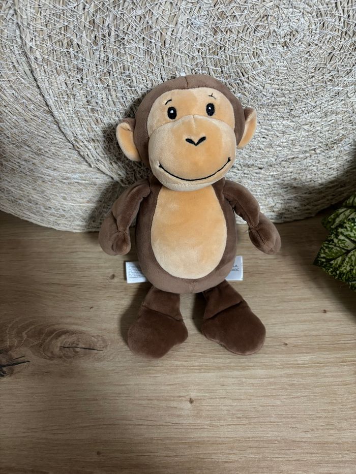 Doudou singe marron beige simba toys
